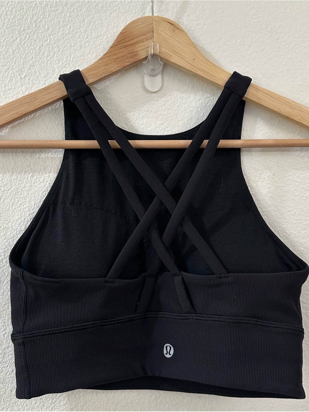 Lululemon Energy Bra Ribbed High Neck Long Line Black Size 4 - Picture 7 of 11